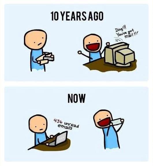 Funny letters vs emails