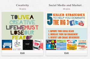 Creativity and Social Media Pinboards