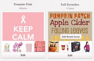 Promote Pink and Fall Favorites PInboards
